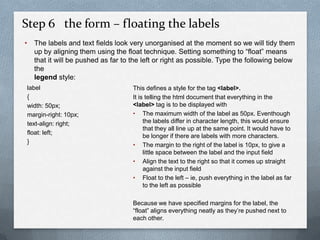 Building and styling forms | PPTX