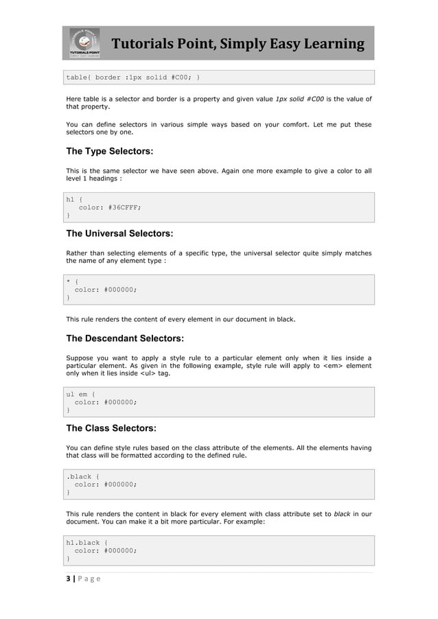 Csstutorial | PDF