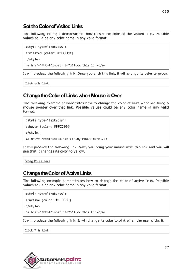 Css tutorial | PDF