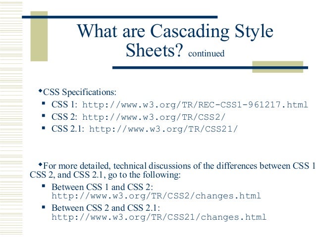Cascading Style Sheets - CSS - Tutorial