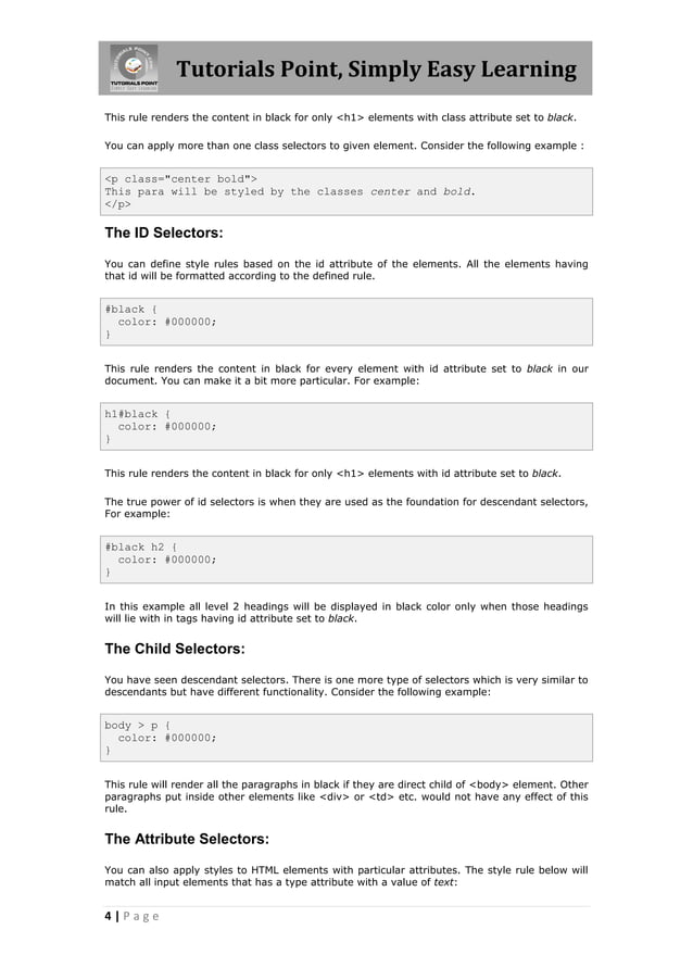 Css tutorial | PDF