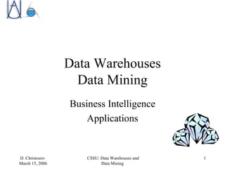 Data Warehouses Data Mining Business Intelligence Applications 