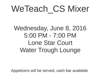 WeTeach_CS Summit 2016 background prezi | PPT