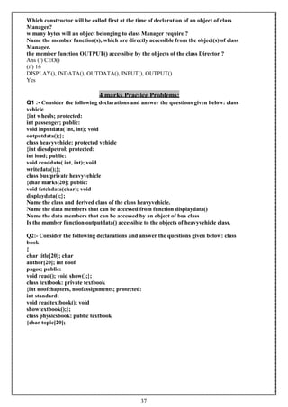 CBSE XII COMPUTER SCIENCE STUDY MATERIAL BY KVS | PDF