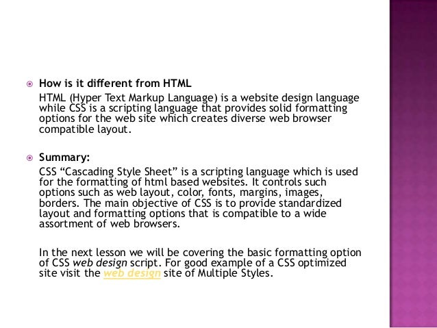 CSS Web Design Tutorial #1 - MultipleStyles.com