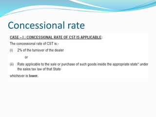 Concessional rate
 