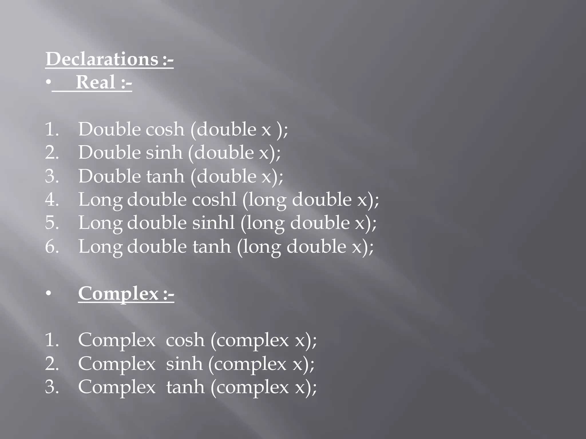 C standard library functions ppt