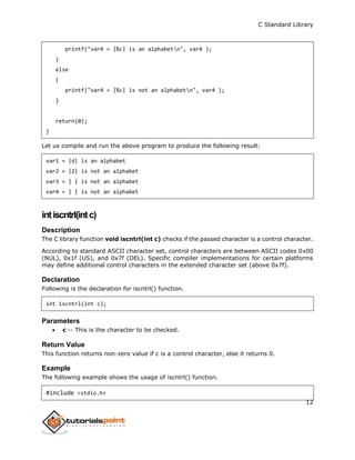 C standard library_tutorial | PDF