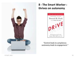 8	
  -­‐	
  The	
  Smart	
  Worker	
  :	
  
                          thrives	
  on	
  autonomy	
  




                  ...