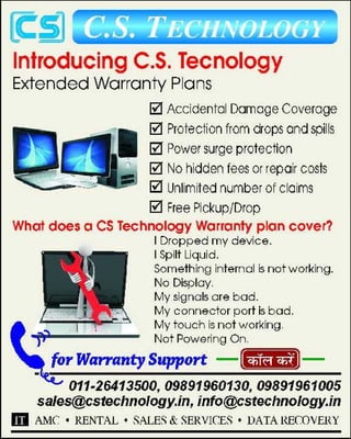 Warranty Extend From CS Technology.