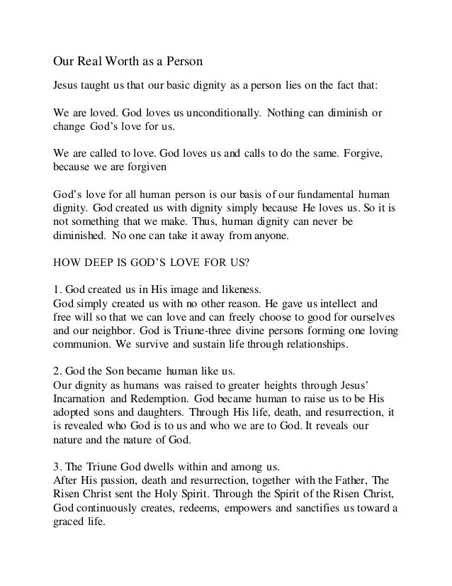 Cst God S Love Human Dignity