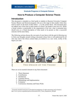 Cs thesis guide | PDF