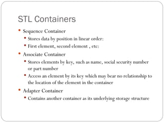 C++ STL standard template librairy in OOPs.ppt