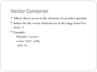 C++ STL standard template librairy in OOPs.ppt