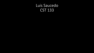 Luis Saucedo
CST 133
 
