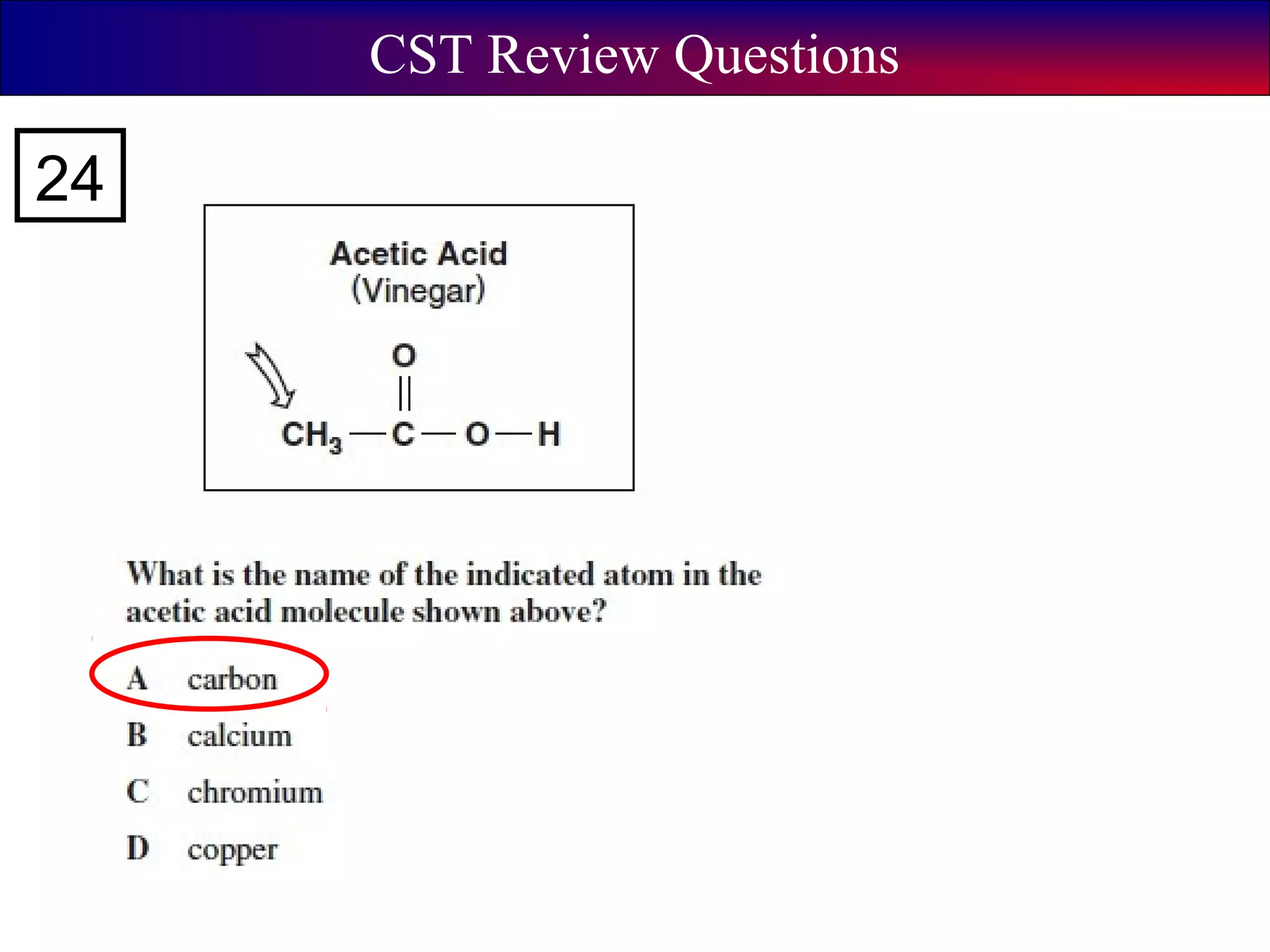 CST Review Questions
24
 