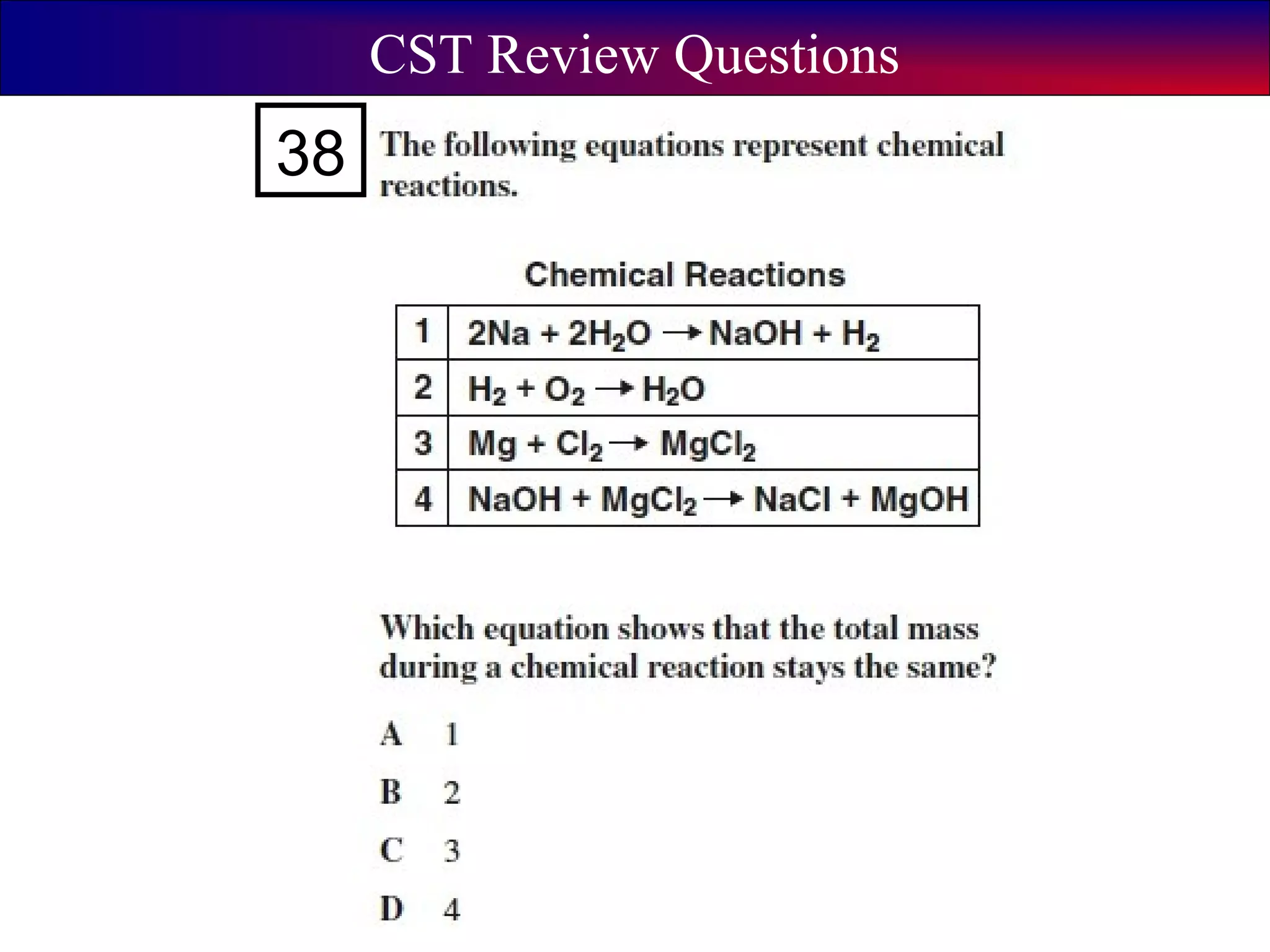CST Review Questions
38
 