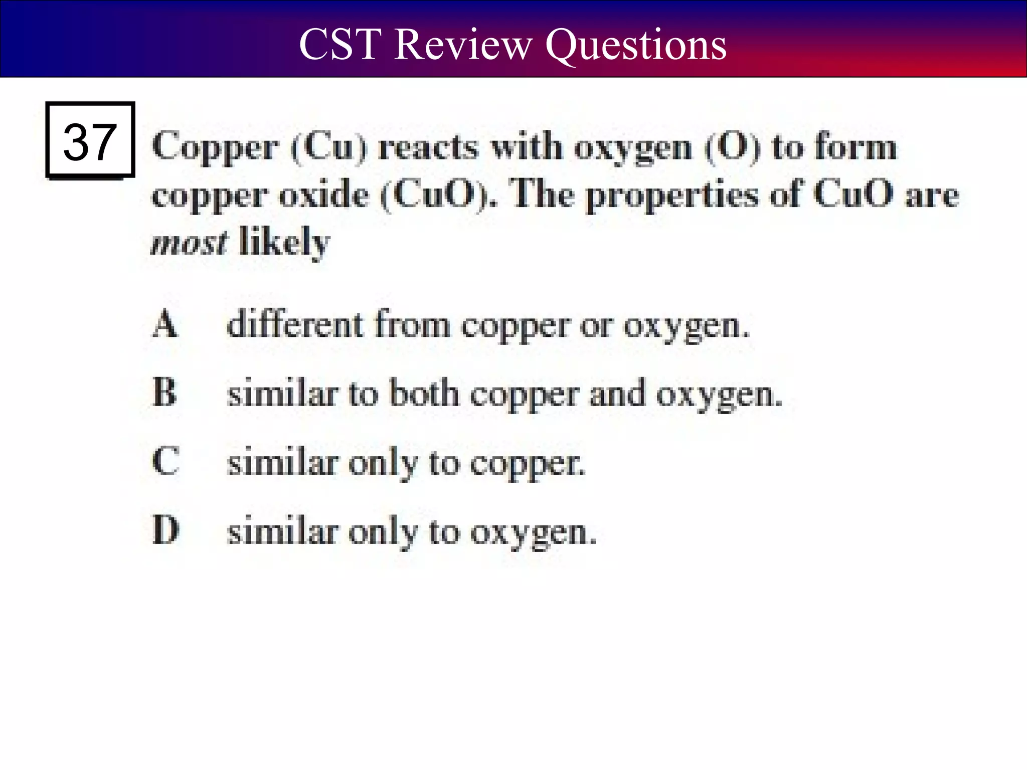CST Review Questions
37
 
