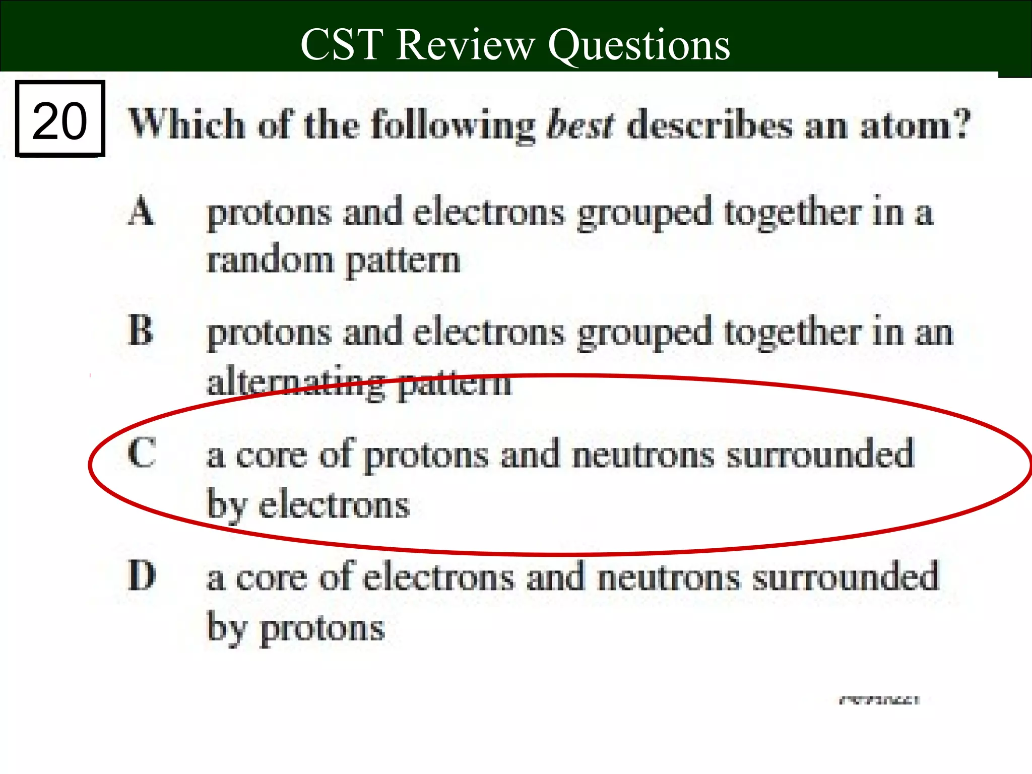 CST Review Questions
20
 