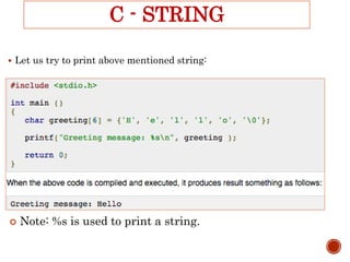 String in programming language in c or c++ | PPT