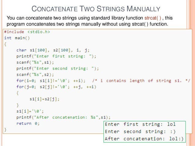 C String