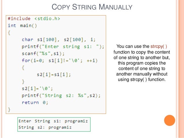 C string