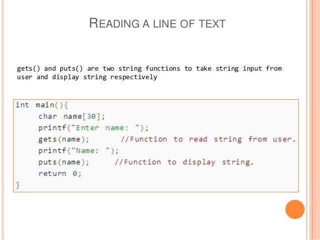 C string