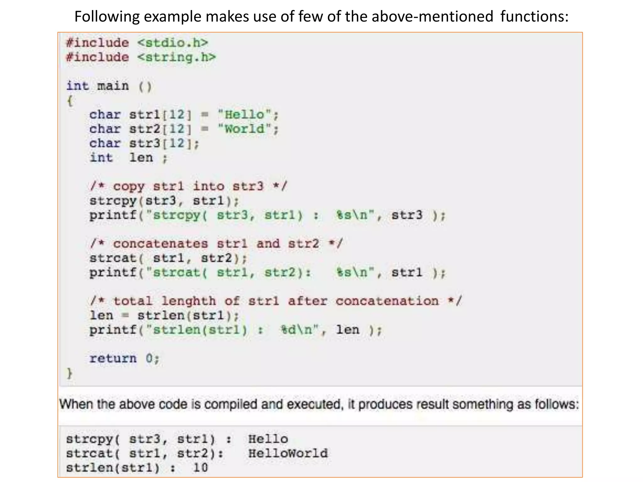 string in C | PPTX | Programming Languages | Computing