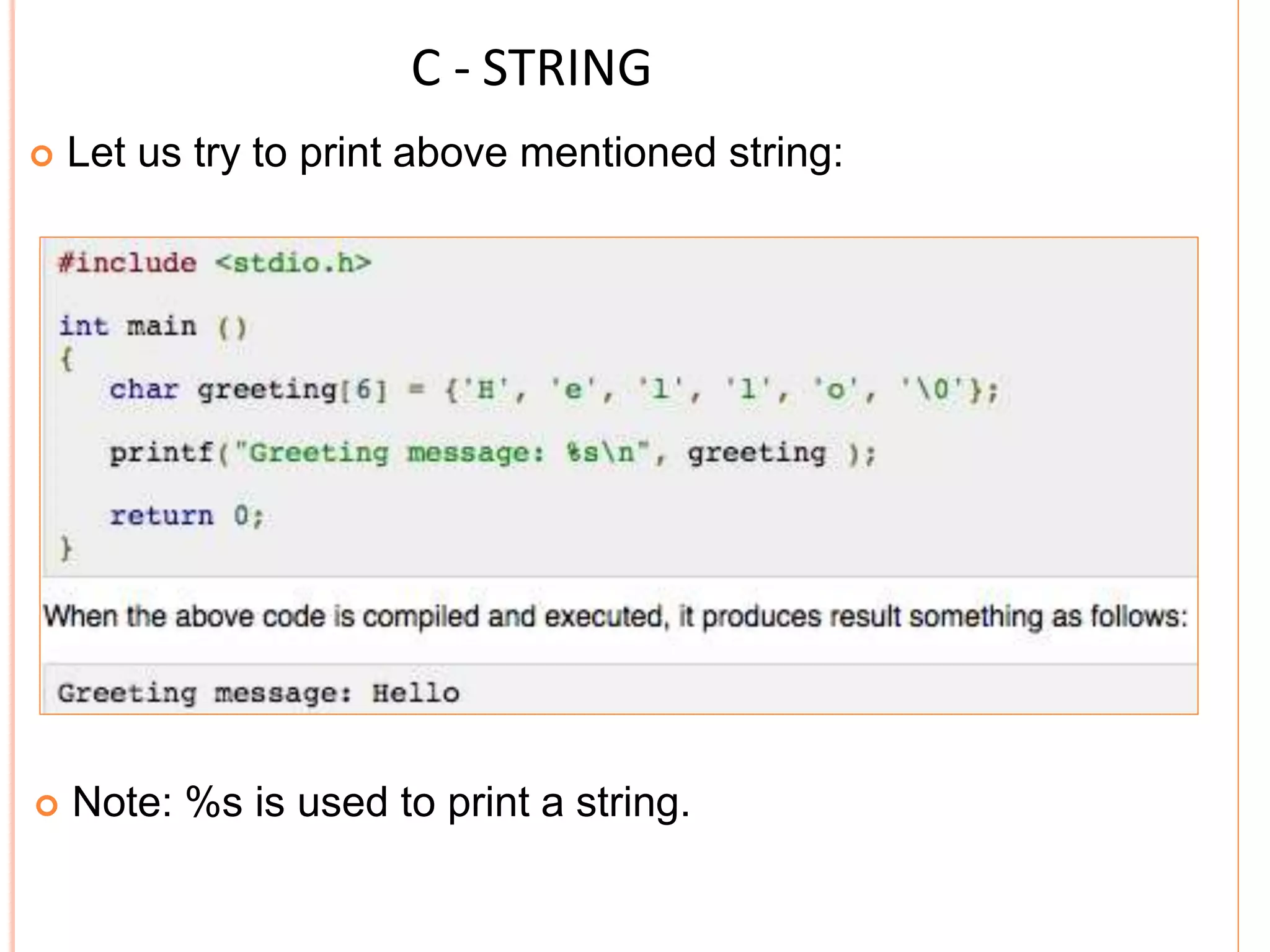 string in C | PPT