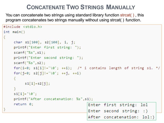 string in C | PPTX | Programming Languages | Computing