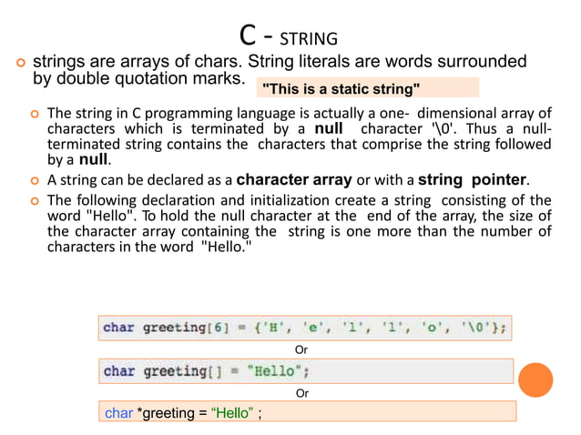 string in C | PPT