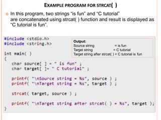 string in C | PPTX | Programming Languages | Computing