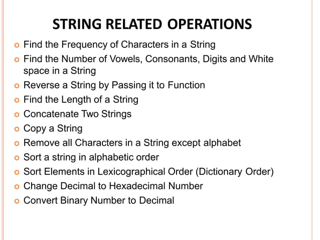 string in C | PPT