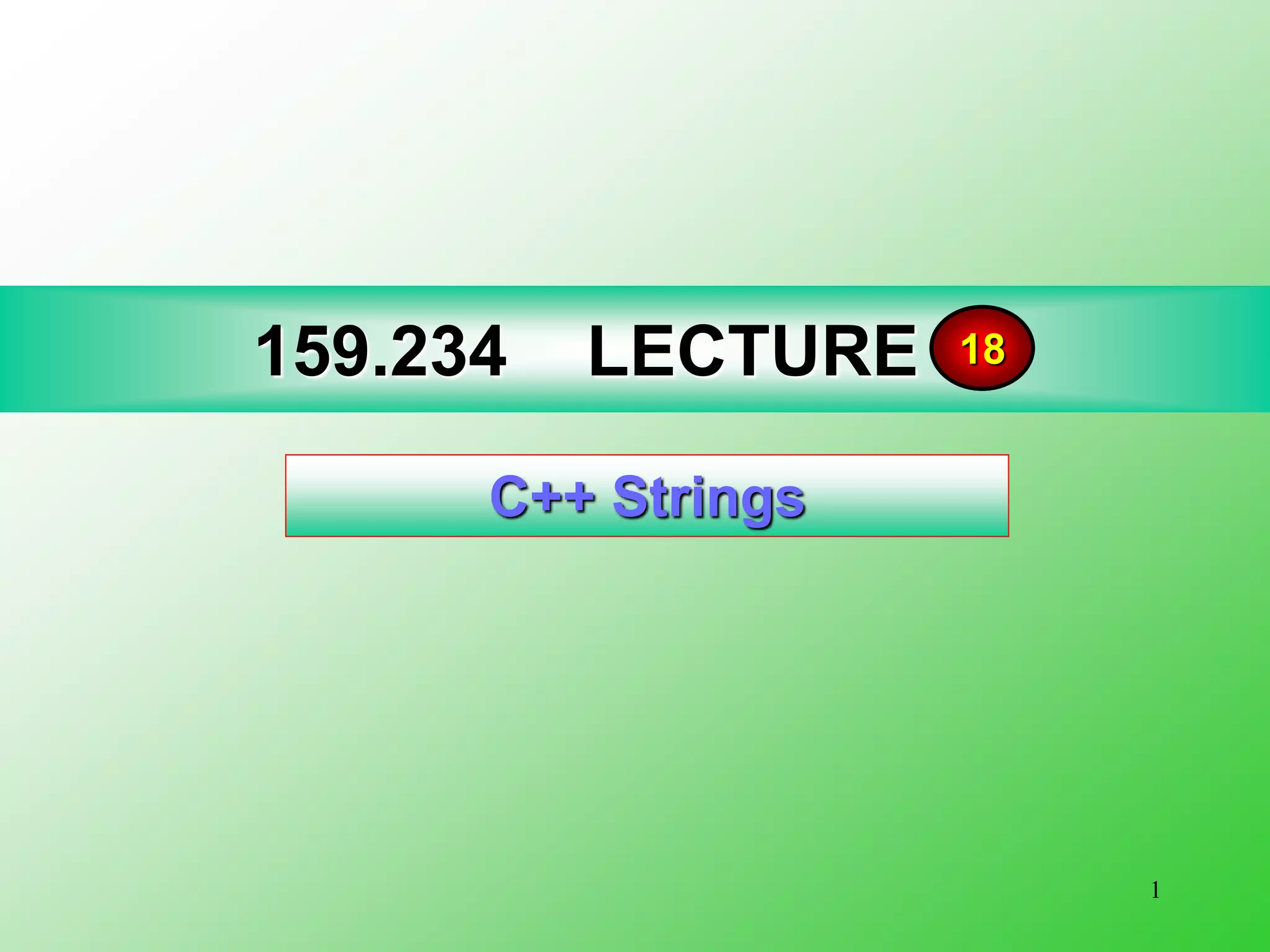 C++ Strings.ppt