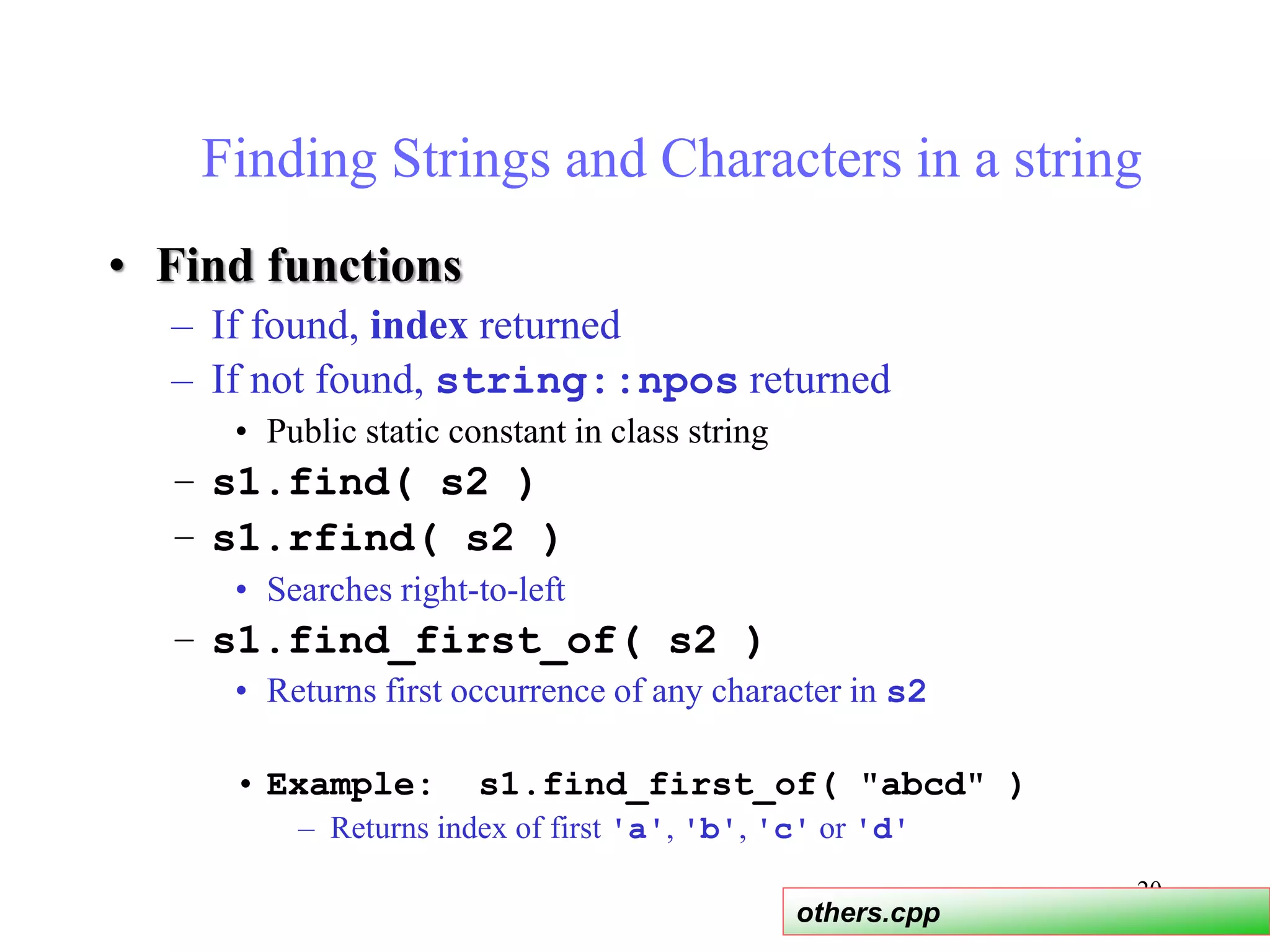 C++ Strings.ppt