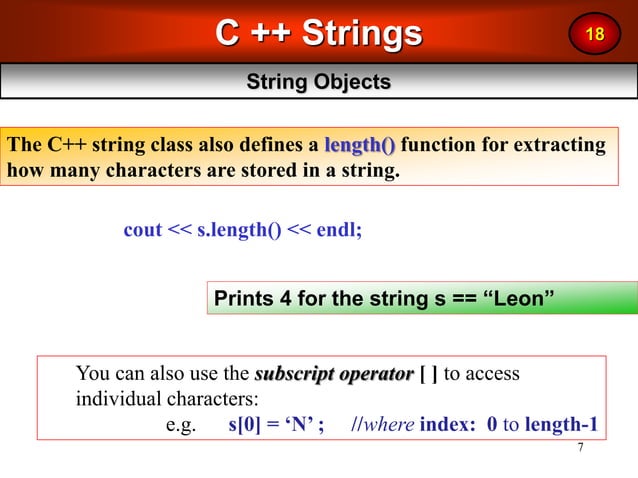 C++ Strings.ppt