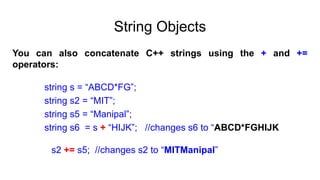 C Strings oops with c++ ppt or pdf can be done.pdf