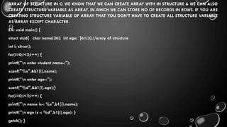 C Structure and Union in C | PDF