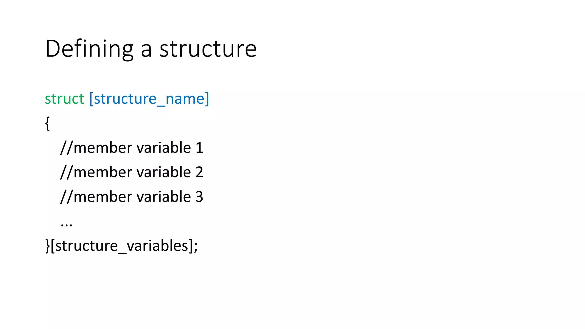 C structures | PPT
