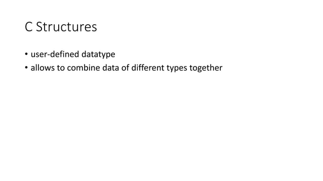 C structures | PPT