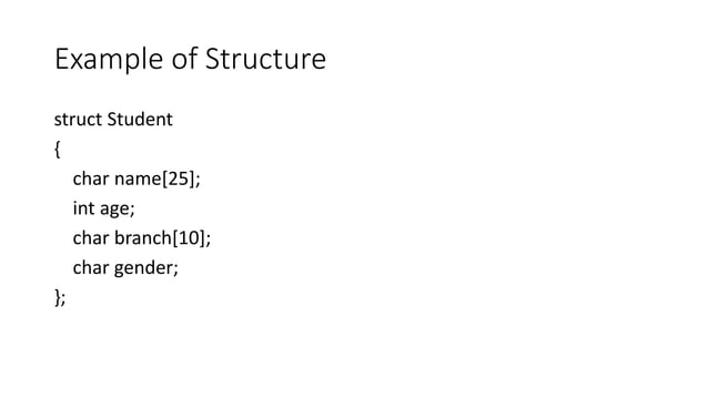C structures | PPT