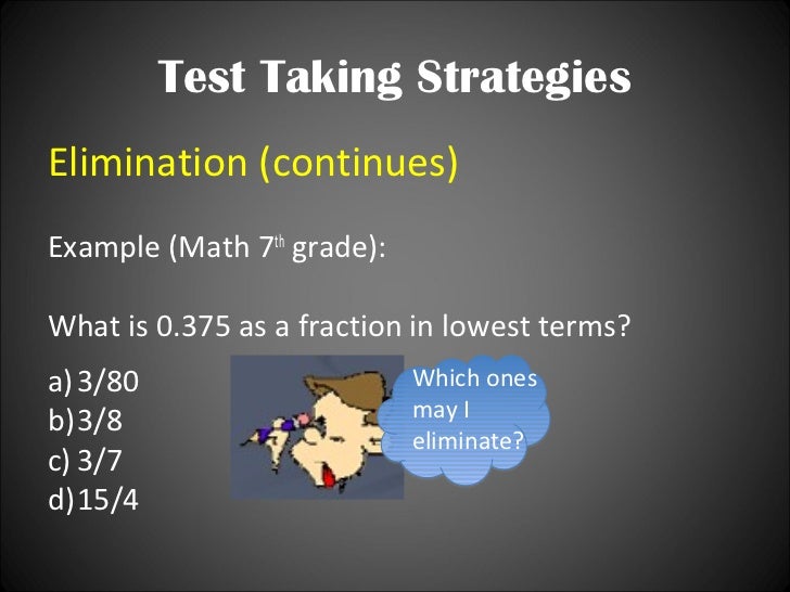 Cst test taking strategies math 