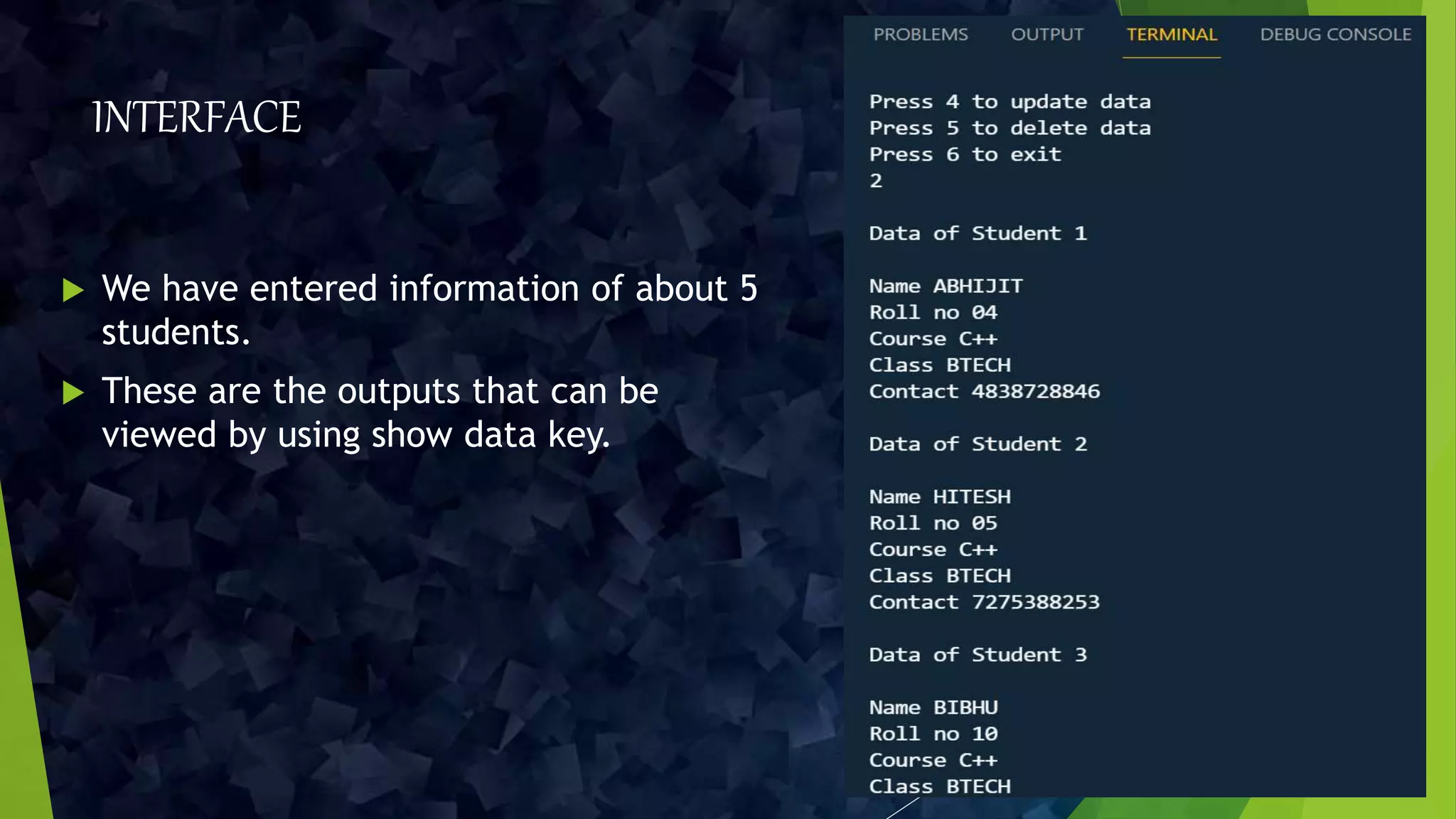 C++ student management system | PPTX