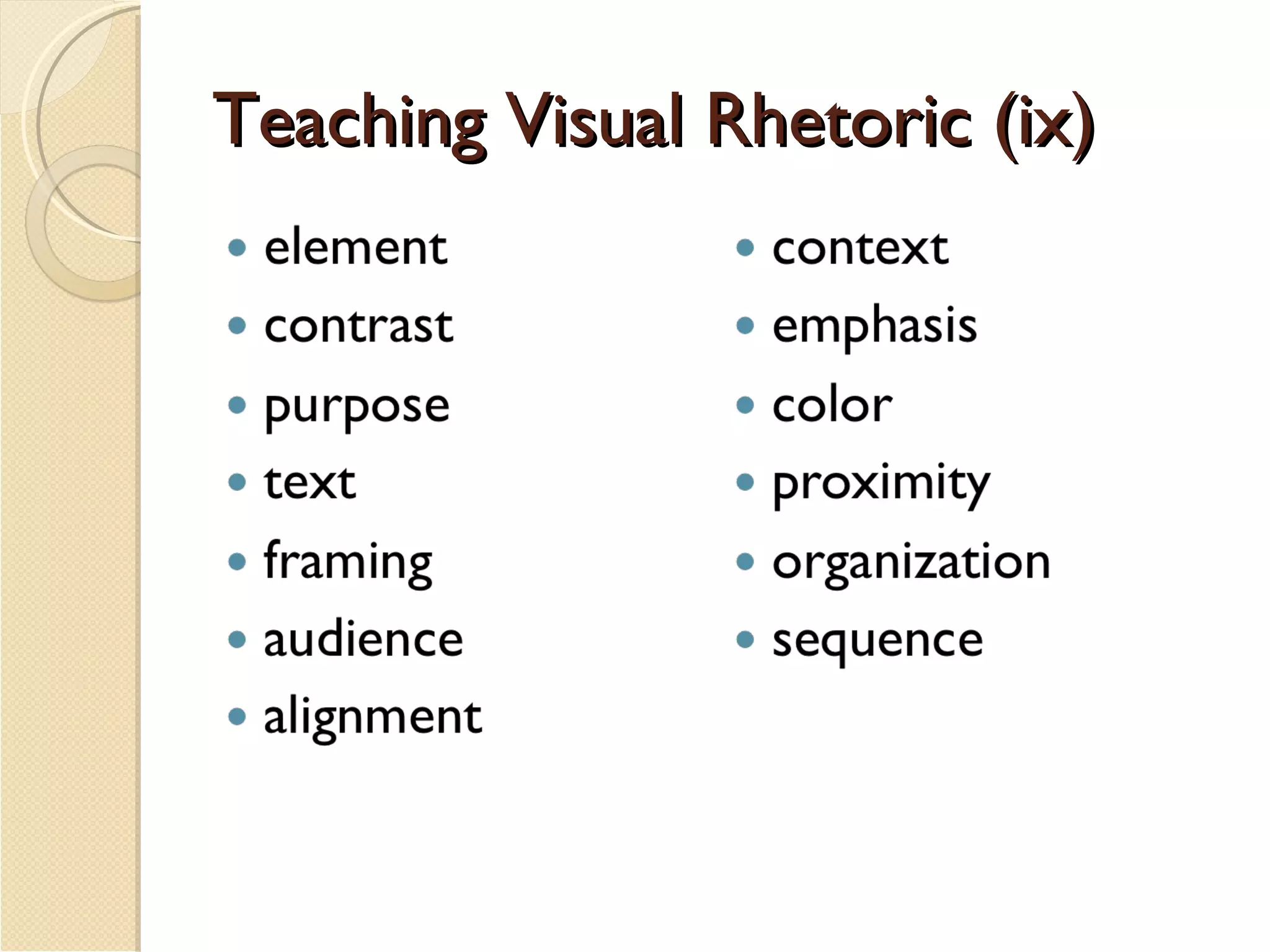 Teaching Visual Rhetoric (ix) 
