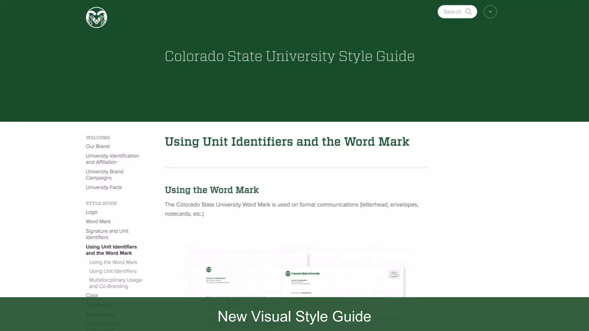 New Visual Style Guide
 