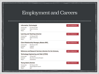 Employment and Careers

 