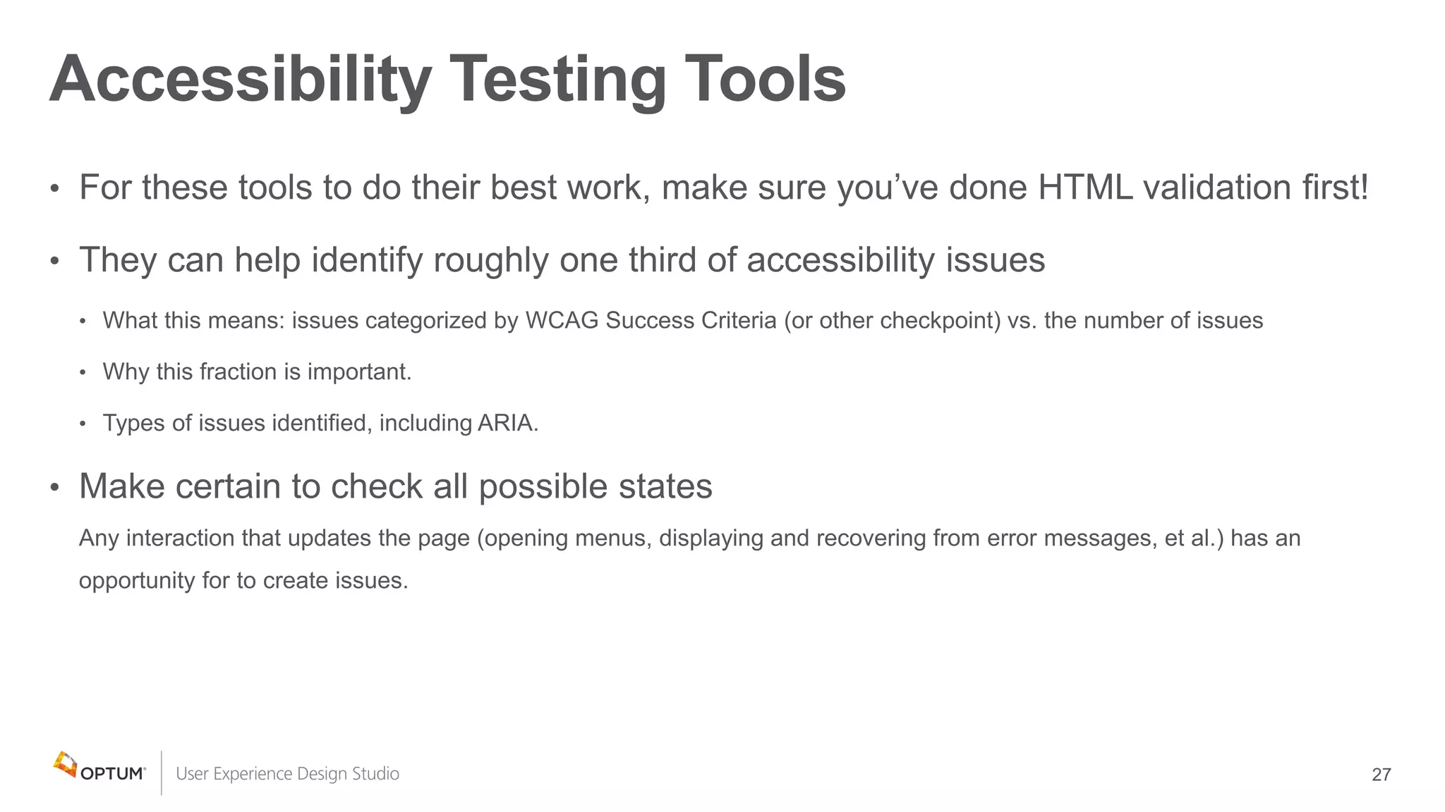 Accessibility Testing Tools
 