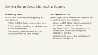Collaborating with UX to Embed Accessibility in Design Workflows | PPTX