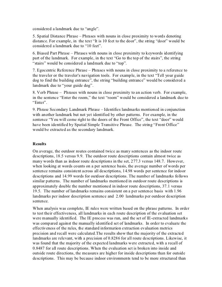 On Automated Landmark Identification in Written Route Descriptions by…