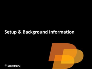 Setup & Background Information 
